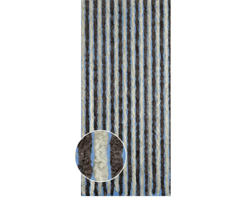 Dekorativní šála s proužkovaným vzorem v hnědé a šedé barvě