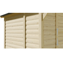 Detail zahradního domku ze dřeva