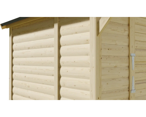 Detail zahradního domku ze dřeva