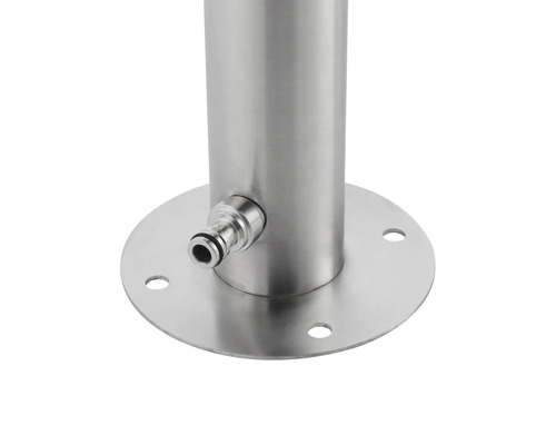 Sloup z nerezové oceli s přípojkou vodovodního kohoutku a montážní deskou