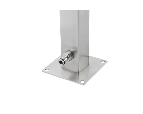 Sloup z nerezové oceli s připojením na vodovodní kohoutek