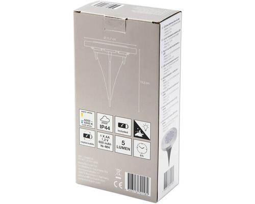 Balení solárních LED zemních svítidel, sada 4 kusů