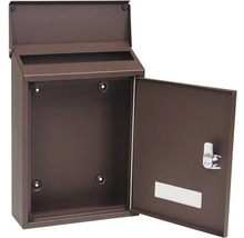 Otevřená kovová nástěnná poštovní schránka