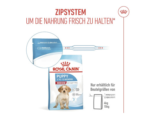 Royal Canin Puppy Medium suché krmivo pro psy se zipovým systémem pro udržení čerstvosti