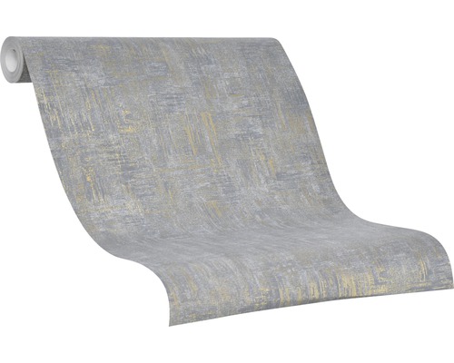 Role tapety s abstraktním vzorem v šedé a zlaté barvě