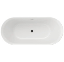 Volně stojící vana, oválný tvar, s odtokem uprostřed