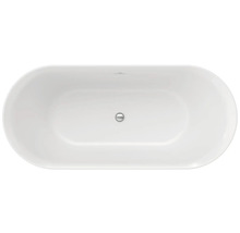 Volně stojící vana ze sanitárního akrylátu shora