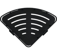 Rohová police s odtokovými drážkami pro sprchové potřeby