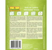 Balení polníčku 'Verte de Cambrai' značky FloraSelf s informacemi o vlastnostech a pěstování