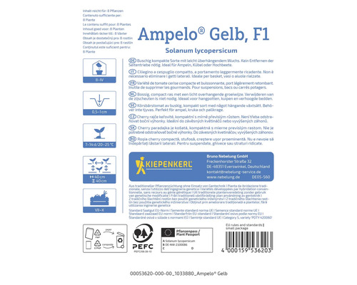 Informace o žlutých rostlinách rajčete Ampelo F1
