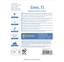 Balení semen ředkvičky Ester F1