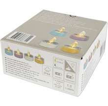 Balení LED solárních čajových svíček v sadě po 4 kusech, průměr 5,1 cm