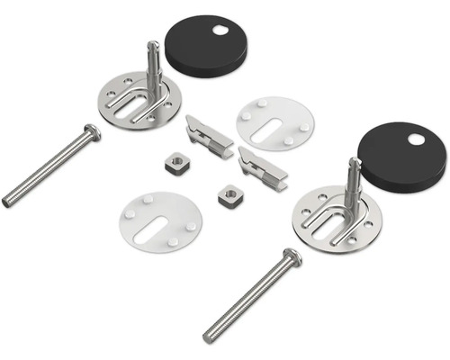 Upevňovací sada pro WC sedátka se šrouby, maticemi, držáky a podložkami