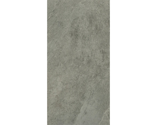 Šedá podlahová dlaždice s kamenným vzhledem.