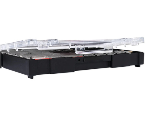 Sada vrtáků a bitů v úložném boxu