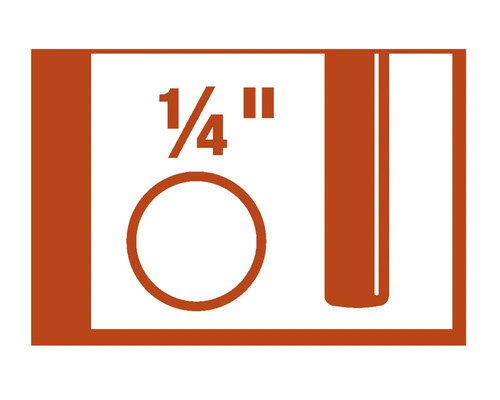 Symbol pro vrták o průměru jedné čtvrtiny palce