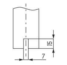 Technický výkres s rozměry 7 a 15