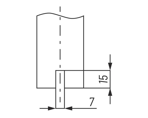 Technický výkres s rozměry 7 a 15