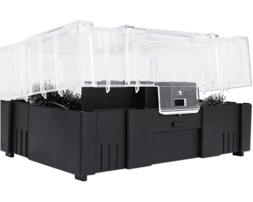 Návnadová stanice na myši s průhledným okénkem