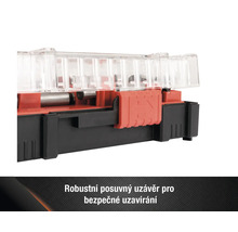 Detail uzávěru boxu na nářadí