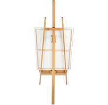 Dřevěný malířský stojan s plátnem zezadu