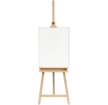 Dřevěný malířský stojan s plátnem pro umělecké potřeby
