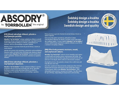 Odvlhčovač vzduchu AbsoDry se švédským designem pro regulaci vlhkosti