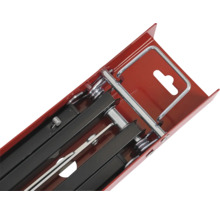 Řezačka dlaždic v červeném přepravním boxu