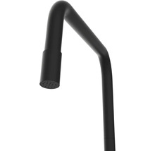 Černá sprchová hlavice s rovným ramenem