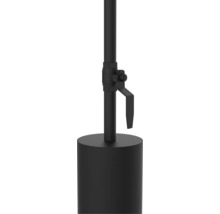 Černý vodovodní kohoutek s kulatou základnou