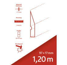 Podrobnosti o produktu soklové lišty: tloušťka materiálu, přesnost, profil, nárazuvzdornost a rozměry