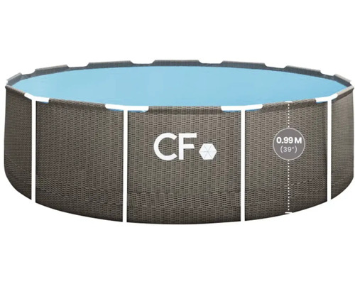 Kulatý nadzemní bazén s pleteným designem a výškou 0,99 metru