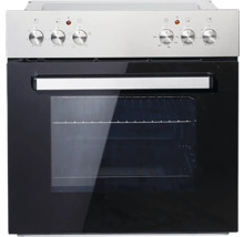 Trouba s ovládacími knoflíky a skleněnými dvířky