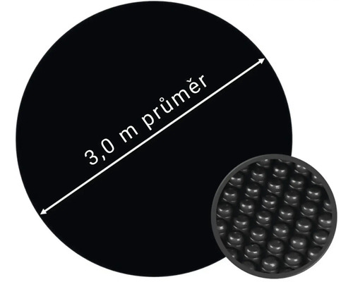 Obrázek kulaté bazénové plachty o průměru 3,0 metry.
