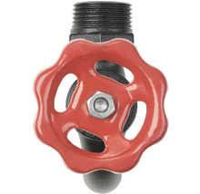 Ventil s červeným ručním kolečkem