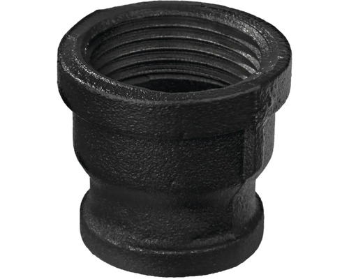 Černá litinová tvarovka, objímka s vnitřním závitem