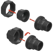 Železná objímka se závitem pro montáž trubek