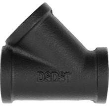 Černá tvarovka odpadní trubky se třemi otvory