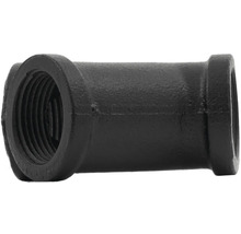 Černý T-kus z temperované litiny s vnitřním závitem