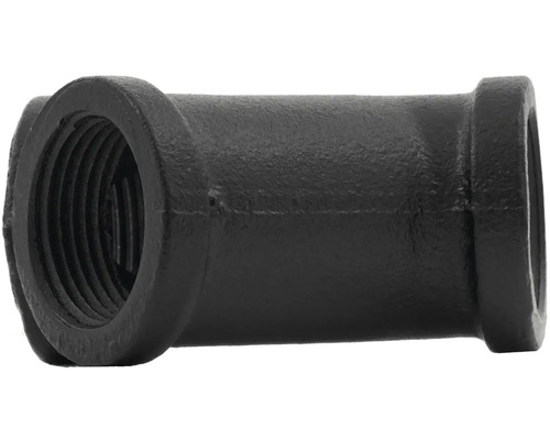 Černý T-kus z temperované litiny s vnitřním závitem