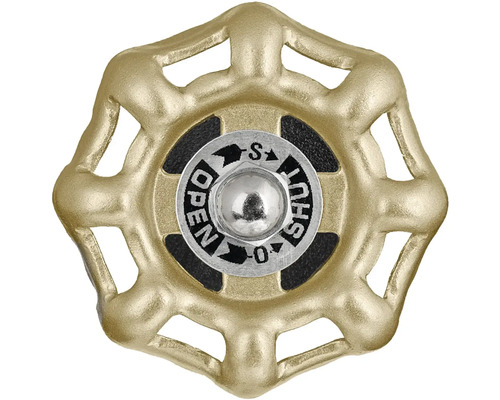 Vrchní díl ventilu s ukazatelem otevřeno a zavřeno