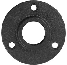 Černá temperovaná litinová trubková příruba se třemi otvory