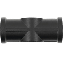 Černý T-kus pro sanitární instalace