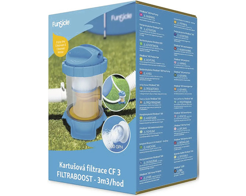 Balení kartušové filtrace CF 3 FILTRABOOST s výkonem 3 metry krychlové za hodinu