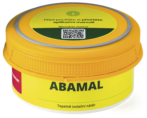 Tepelně izolační nátěr Abamal v žluté nádobě