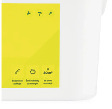 Snadná aplikace šetří náklady na energii s dosahem 30 metrů čtverečních ve dvou vrstvách.