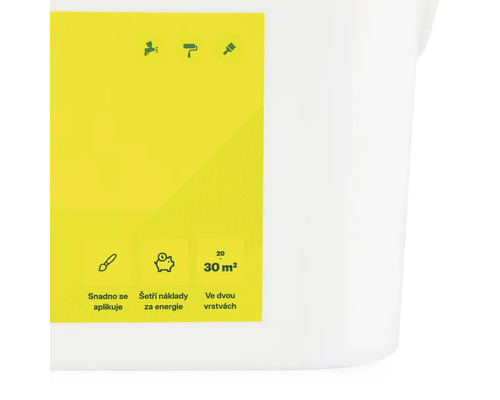 Snadná aplikace šetří náklady na energii s dosahem 30 metrů čtverečních ve dvou vrstvách.