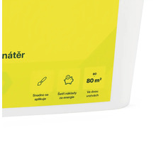 Informace o vlastnostech produktu na obalu.