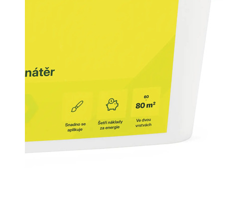 Informace o vlastnostech produktu na obalu.