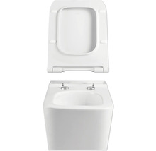 Bílé závěsné WC s hlubokým splachováním s otevřeným WC sedátkem